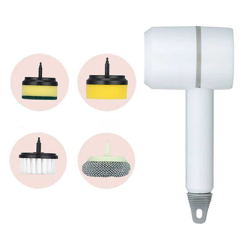 Brosse de nettoyage électrique sans fil USB – blanc, lot