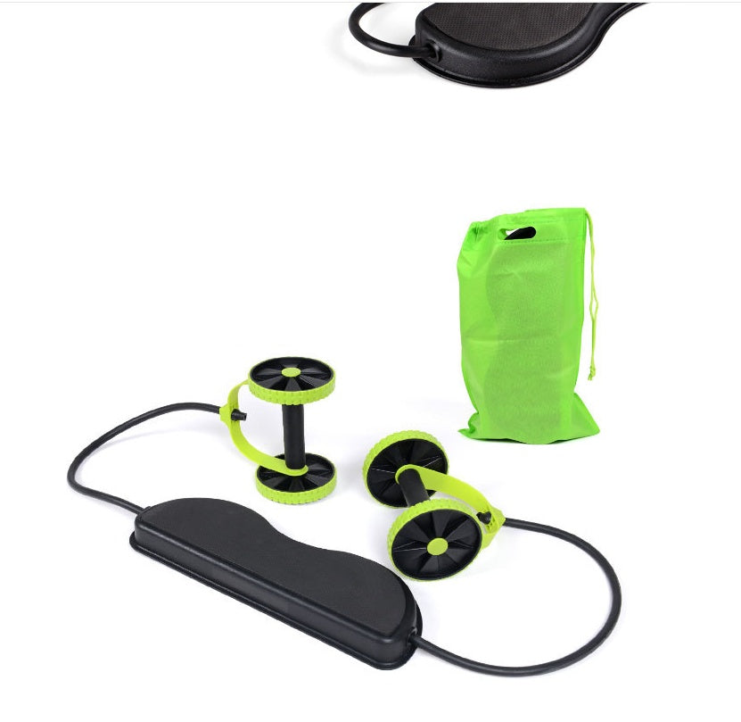 Faltbarer Bauchtrainer mit Seil und Rad – Bild 4