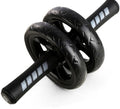 Double Ab Roller Wheel with Knee Mat – black