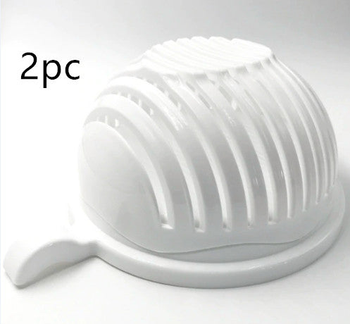 Bol coupe-salade fruits et légumes – blanc (lot de 2)