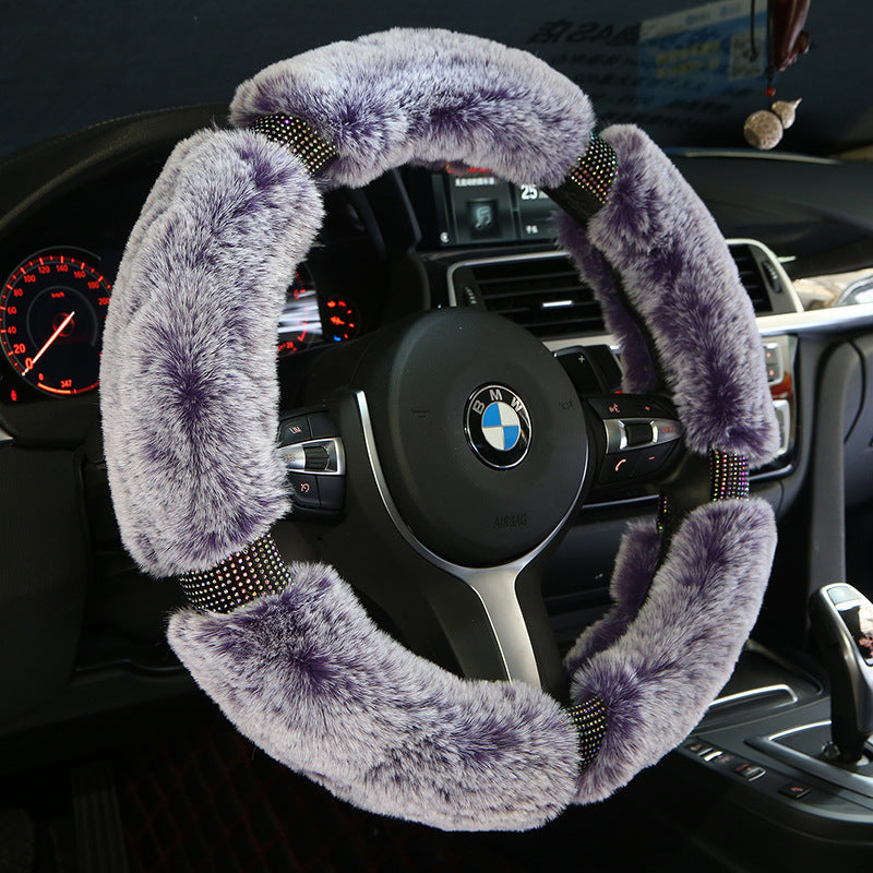 Couvre-volant en peluche 38 cm – violet