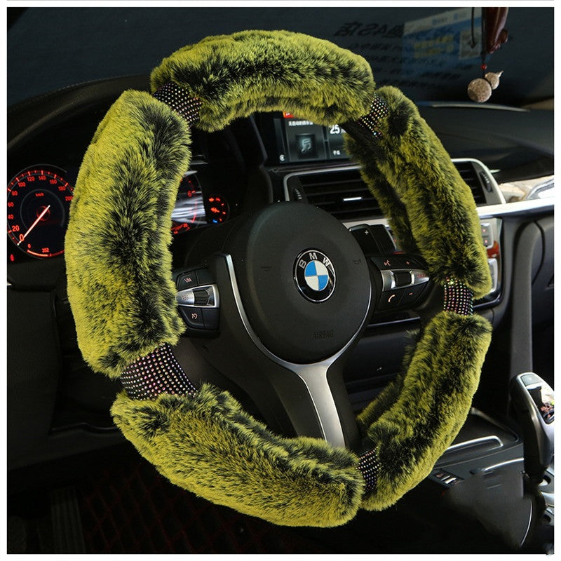 Couvre-volant en peluche 38 cm – jaune