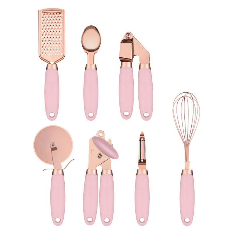 Set d'ustensiles de cuisine 7 pièces cuivre – rose
