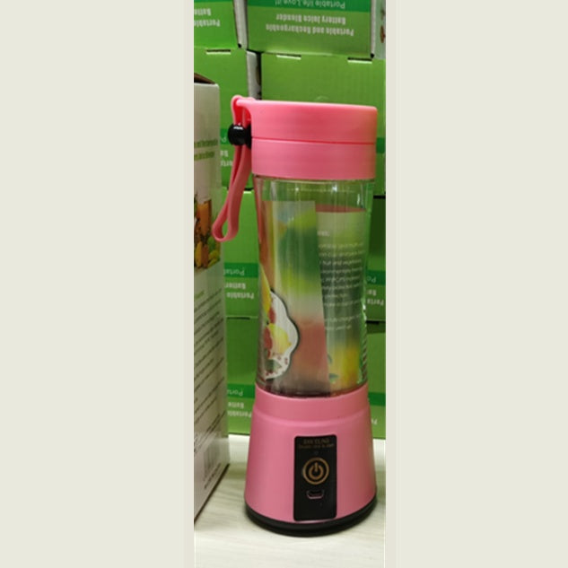 Mini blender portable USB rechargeable – rose, 2 lames