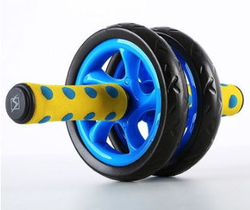 Double Ab Roller Wheel with Knee Mat – blue