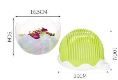 Bol coupe-salade fruits et légumes – jaune grand