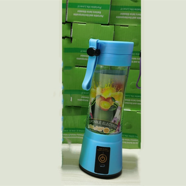 Mini blender portable USB rechargeable – bleu, 2 lames