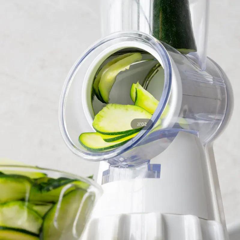 Trancheur à légumes manuel 3-en-1, lames inox – photo 3