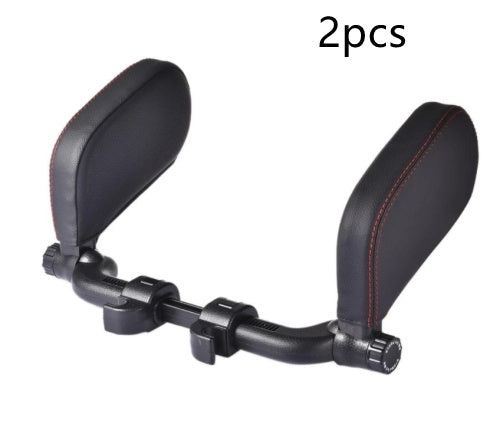 Oreiller de nuque réglable pour voiture – noir et rouge (lot de 2)