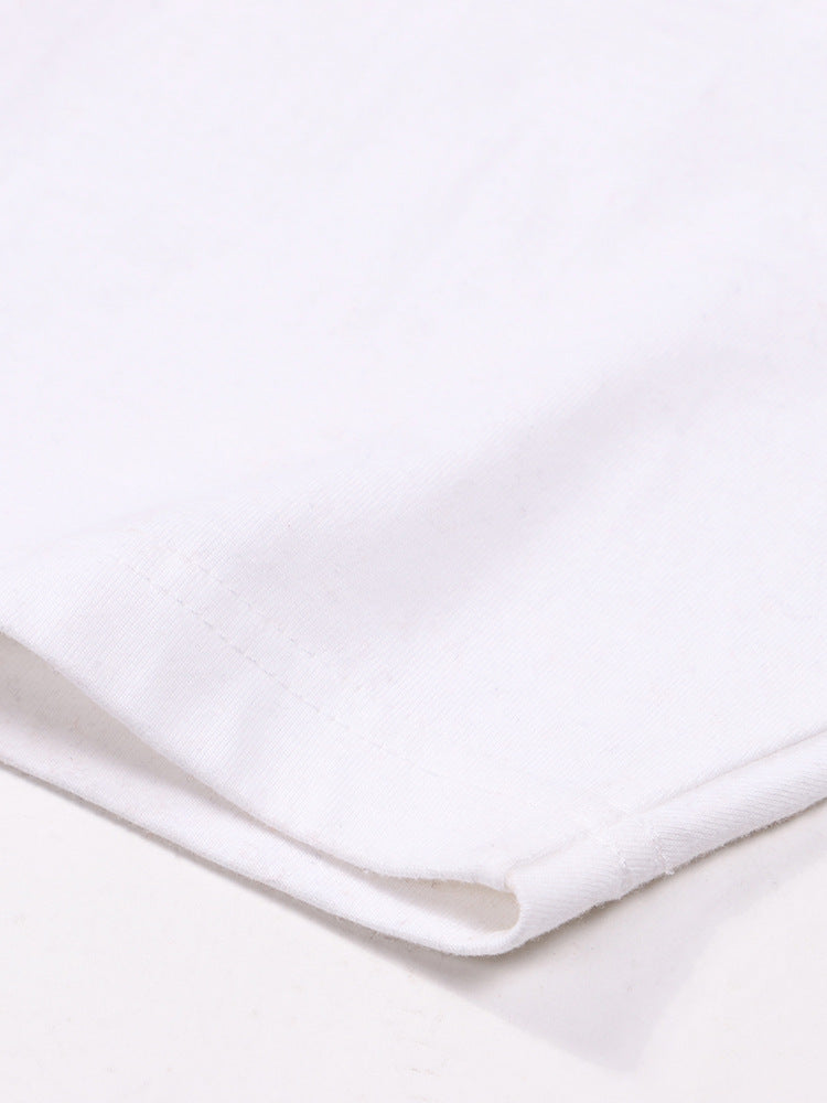 Women's Cotton T-Shirt with Retro Letter Print – photo 3