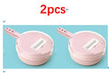 Mandoline 8-en-1 avec passoire et protège-main – rose, lot de 2