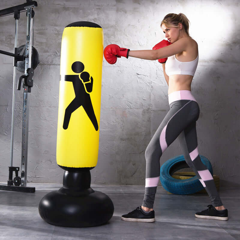Aufblasbarer Standboxsack 160 cm – Gelb
