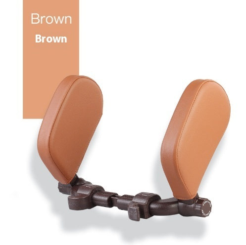 Oreiller de nuque réglable pour voiture – marron