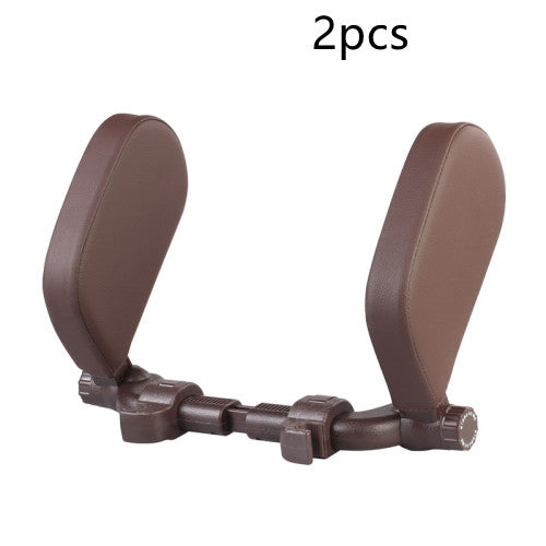 Oreiller de nuque réglable pour voiture – café (lot de 2)