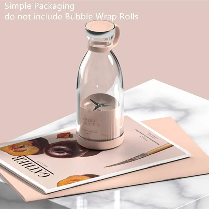 Blender portable 350 ml rechargeable USB – rose (emballage simple)