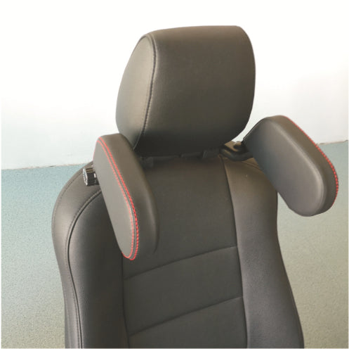 Oreiller de nuque réglable pour voiture – noir et rouge